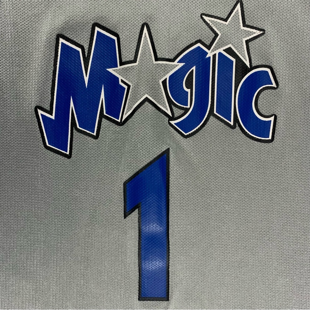 SOLD Reebok Tracy McGrady Orlando Magic #1 Silver Alternate Jersey Men’s XL - Picture 4 of 9